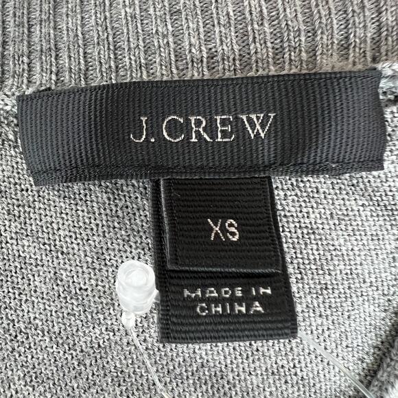 NEW J.CREW Gray Crewneck Wrapped Back Merino Wool Pullover Sweater Size XS - Picture 9 of 12